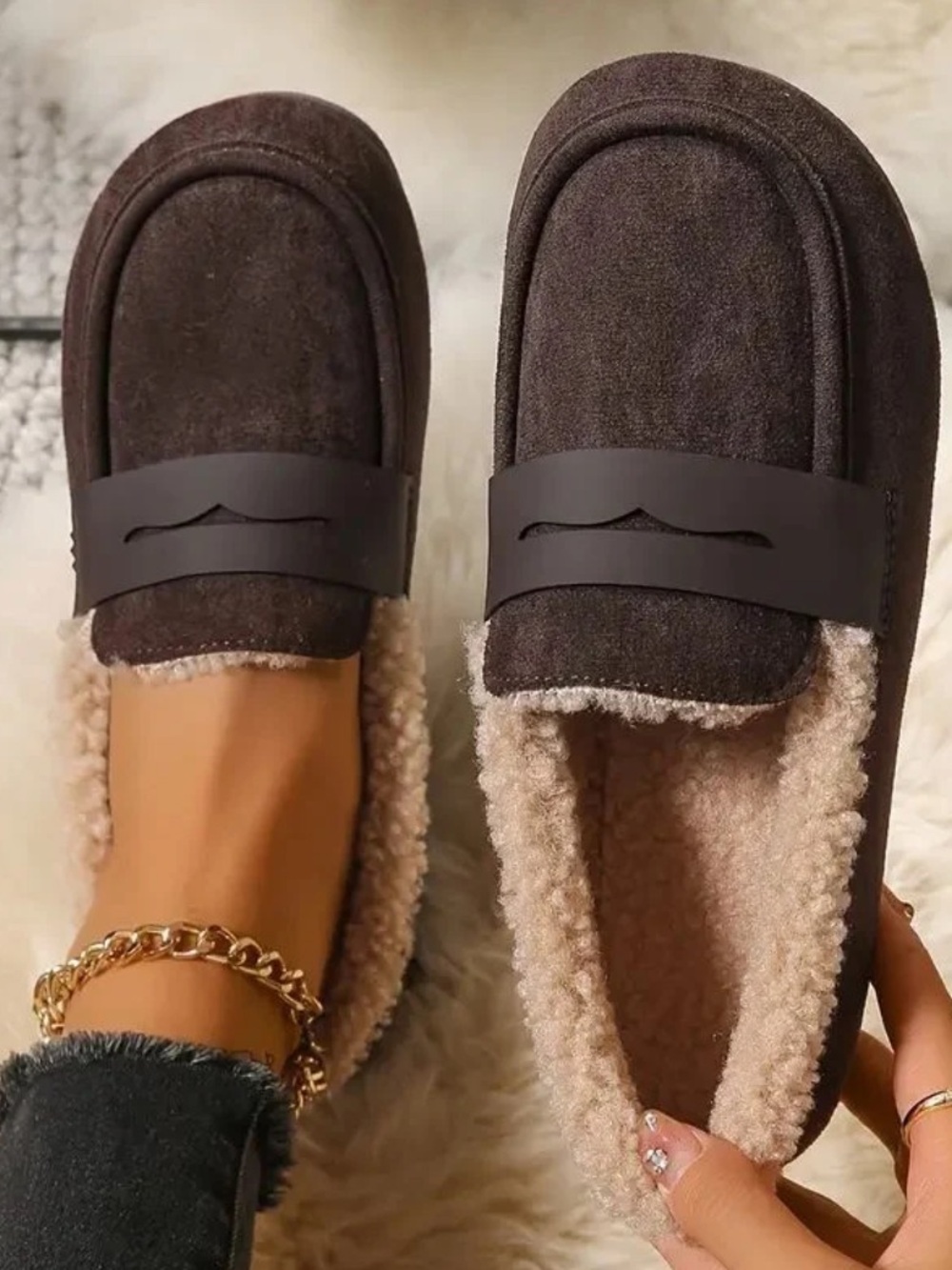Northend Aria Cozy Fur Loafers 🤎 | Brown | Women’s 9-9.5